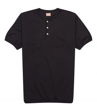 Футболка Flat Seam Heavyweight Henley Ink Black