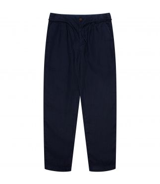 Брюки Tapered 2-Tuck Linen Navy