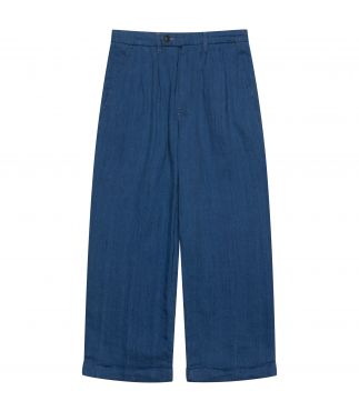Брюки High Count 2-Tick Wide Linen Indigo