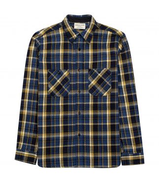 Рубашка Heavyweight Flannel Rope Dyed Indigo x Blue  