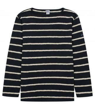 Лонгслив Original Wide Border Boatneck Fade Navy/Natural
