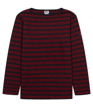 Лонгслив Original Border Boatneck Burgundy/Fade Navy
