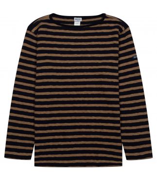 Лонгслив Original Border Boatneck Dark Navy/Light Moca