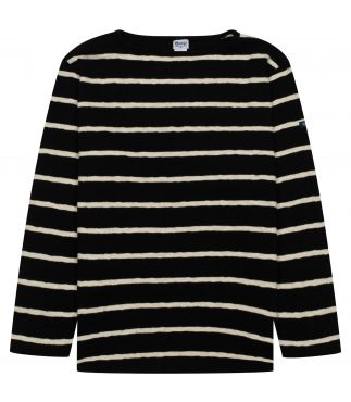 Лонгслив Original Wide Border Boatneck Black/Natural