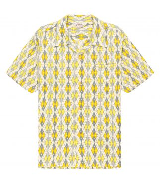 Рубашка Dobby Cotton Argyle Yellow