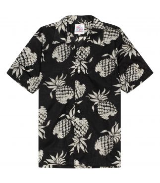 Рубашка Hawaiian Duke's Pineapple Cotton/Linen Black