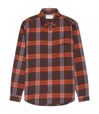 Рубашки Larry Check Slate Brown/Burnt Orange