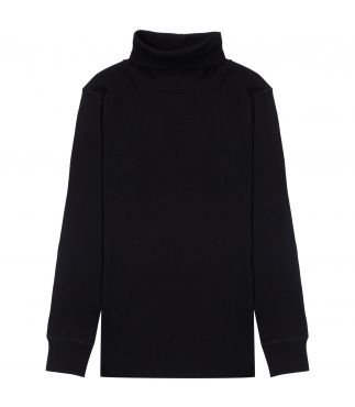 Лонгслив Basic Waffle Turtleneck Black