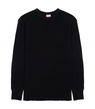 Лонгслив Thermal King Waffle Crewneck Black