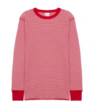 Лонгслив Basic Waffle Crewneck Red/Off-White