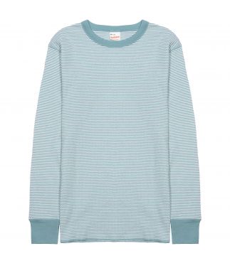 Лонгслив Basic Waffle Crewneck Blue/Off-White