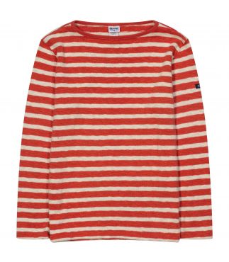 Лонгслив Original Border Boatneck Tropical Red/Natural