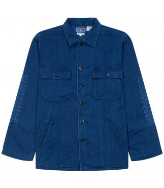 Рубашка Kasezome Sashiko Utility Indigo