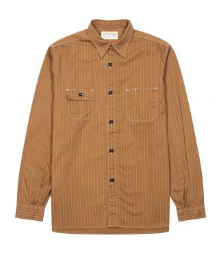 Рубашка 8.5oz. Work Wabash Stripe Brown