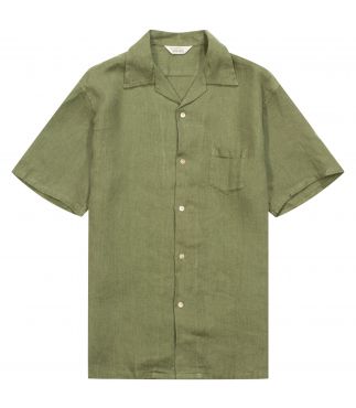 Рубашка Open Collar Linen Olive Drab