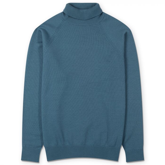 Мужской свитер Aging Wool Turtle Neck Blue марки Batoner в