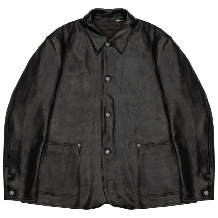 Кожаная куртка Sheepskin Coverall Black японского бренда Addict в