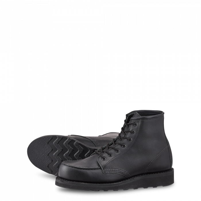 Red wing all top black moc toe