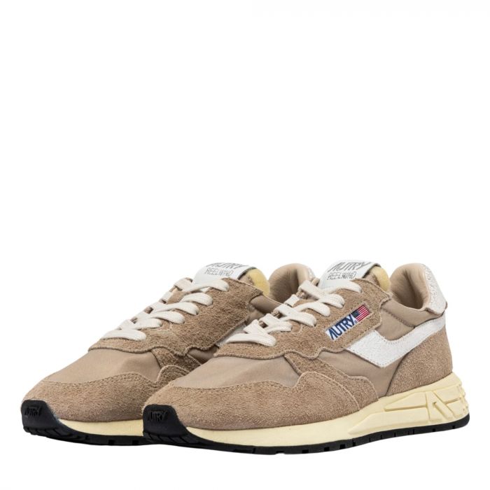 M s Reelwind Crack Leather Suede Nylon White Pepper